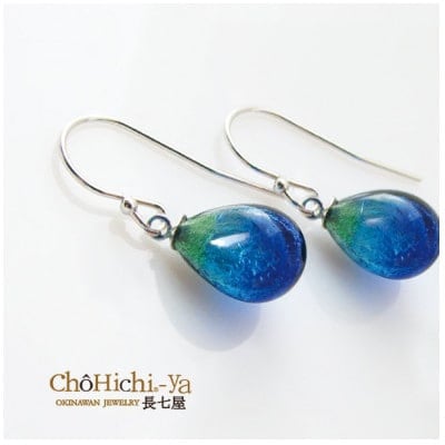 長七屋のケラマブルーピアス pi07-1 販売証明書付き シルバー【1359773】