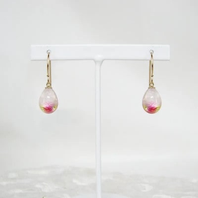 長七屋の月桃ピアス　14KGF(BOX付)【GeーGFーPi09ー4】証明書付【1711489】