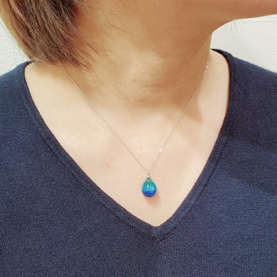 長七屋のケラマブルーネックレス 販売証明書付き シルバー【1359785】