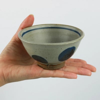 伝統のやちむん　丸紋 3.5寸マカイ ペア　【仁陶器工房】【1724474】
