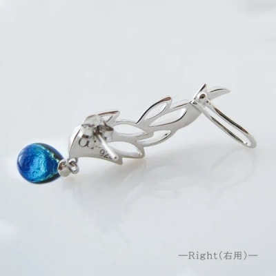 長七屋のケラマブルーピアス　GT-E-06_R　証明書付き　シルバー【配送不可地域：離島・北海道・東北・関東・信越、北陸・東海・近畿・中国・四国・九州】【1725069】
