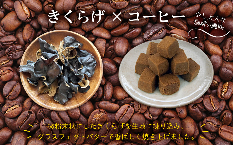 きくらげ小町 グラスフェッドバタークッキーコーヒー【55g×4袋】 バタークッキー クッキー バター おやつ お菓子 焼き菓子 珈琲 コーヒー キクラゲ きくらげ 木耳 きくらげ小町 グルテンフリー お茶うけ プレゼント 贈答 贈り物 ギフト 沖縄 北中城