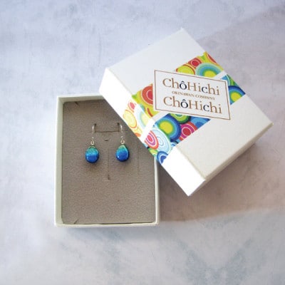 長七屋のケラマブルーピアス pi07-1 販売証明書付き シルバー【1359773】