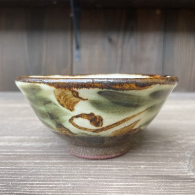 やちむん 唐草紋様 茶碗 マカイ(染付)緑【1506537】