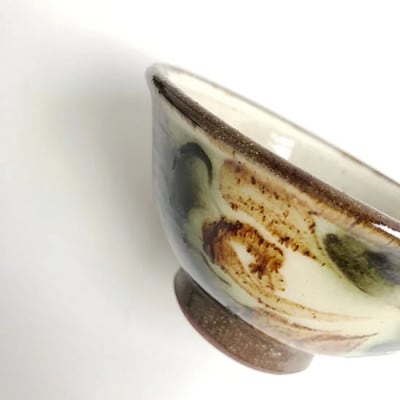 やちむん 唐草紋様 茶碗 マカイ(染付)緑【1506537】