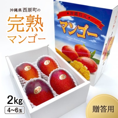 【2025年6月〜7月頃の発送・贈答用】西原町の完熟マンゴー2kg【配送不可地域：離島】【1489414】