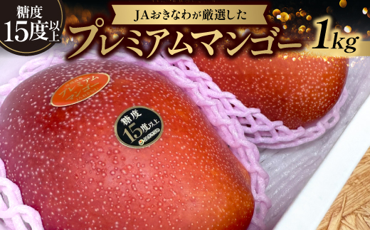 【2026年6月から順次発送】糖度15度以上!JAおきなわが厳選したプレミアムマンゴー1kg【配送不可地域：離島】【1671125】