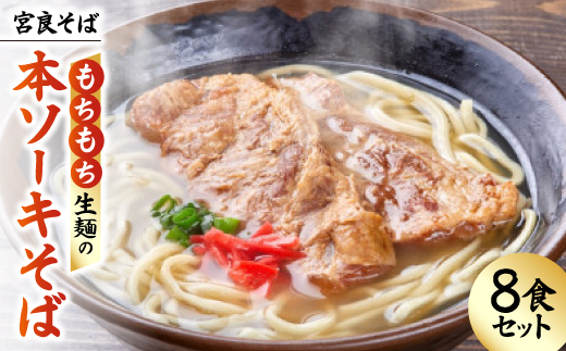 宮良そば もちもち生麺の本ソーキそば 8食セット(特製スープ付き)【配送不可地域：離島】【1692823】