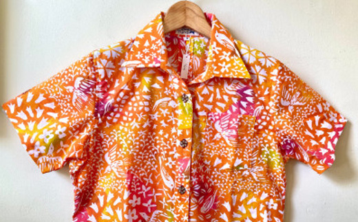 【セミオーダー】Doucattyコラボ・手捺染シャツ(花鳥)【1399159】