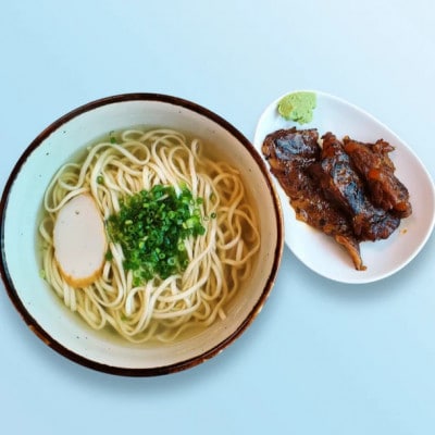 【すば処うゎちち】あぶり軟骨そば　4人前セット【配送不可地域：離島】【1710871】