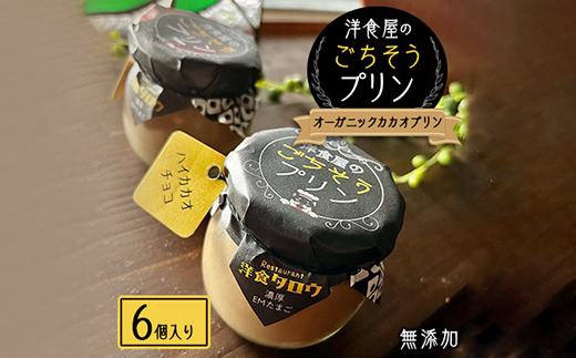 洋食屋のごちそうプリン「オーガニックカカオプリン6個入り」無添加スイーツ【配送不可地域：離島】【1450633】