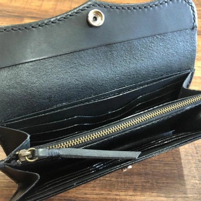 三つ折り長財布(ブラック)【1388598】