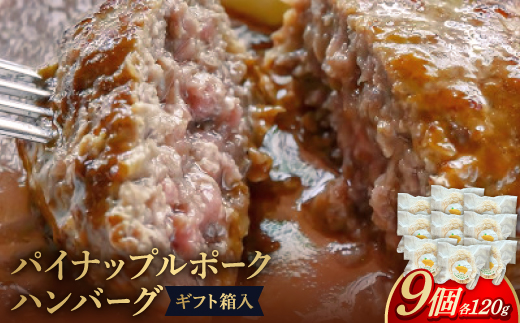 パイナップルポーク ハンバーグ 9個 ギフト箱入【配送不可地域：離島】【1641141】