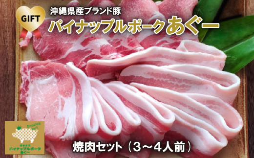 【ギフト・贈答】パイナップルポークあぐー焼肉セット(3〜4人前)【配送不可地域：離島】【1386178】