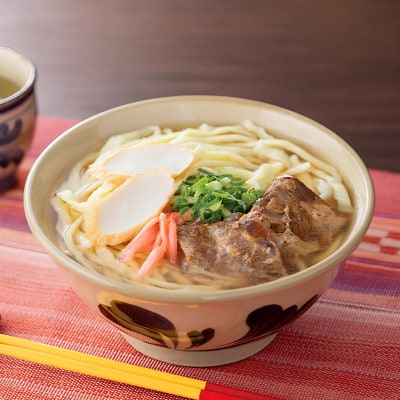 沖縄そば 三枚肉とソーキ肉付き 欲張り4人前セット【1734630】