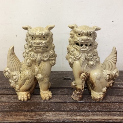 手作りシーサー灰釉【1396712】