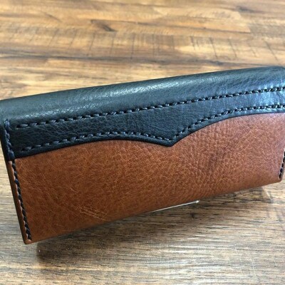 三つ折り長財布(ブラウン×ブラック)【1388596】