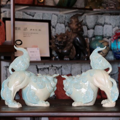 海結(うみゆい)シーサー 作 新垣信一[2体1組]【1591020】