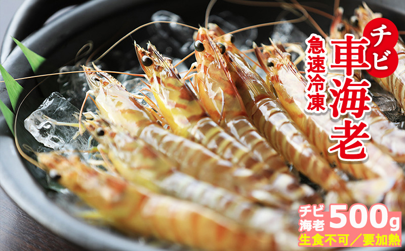 【久米総合開発】急速冷凍チビ車海老：500g（要加熱） 海の幸 海鮮 車えび クルマエビ くるまえび 高級 食材 生食 刺身 鮮度抜群 プリプリ 甘み 旨味 ギフト グルメ お祝い 贈答品 贈り物 お取り寄せ 土産