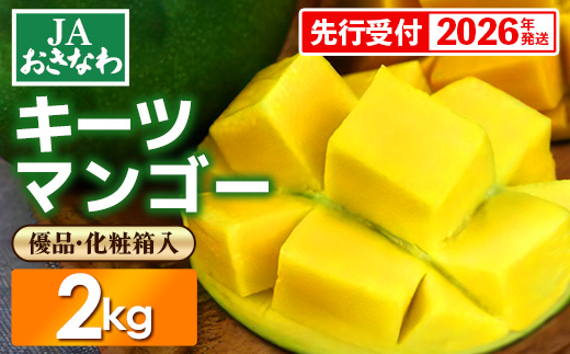 【化粧箱入】【先行受付・2026年発送】JAおきなわの産直キーツマンゴー 約2kg【優品】- 先行予約 沖縄 産地直送 季節の果物 旬の味覚 贈り物 ギフト プレゼント 沖縄県 八重瀬町