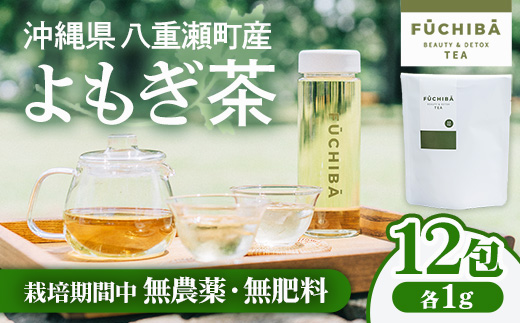 【ポストイン配送】 沖縄県八重瀬町産 よもぎ茶 12包 「FUCHIBA（フーチバー）」 ノンカフェイン 手摘み 栽培期間中無農薬 無肥料 / 布都天堂