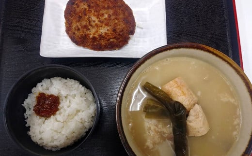 【琉球食膳パニパニ】冷凍生イラブー汁・いのあぐー豚ハンバーグ・手作りあぶらみそセット