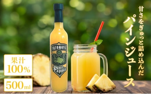 熟鮮サンドルチェ(R)2㎏（2玉）と甘さをぎゅっと詰め込んだ100％パイナップルジュース1本　パイン　果物　フルーツ