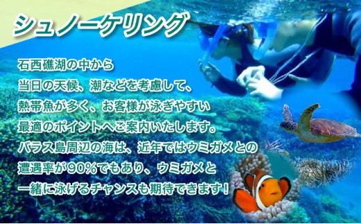 【石垣発】幻の島上陸＆海亀とシュノーケリング♪　無料『マーメイド体験、シャワー、お食事、小浜観光、片道船券付き』 竹富観光可【 旅行 体験チケット観光 大自然 体験ツアー 観光 沖縄 アクティビティ シュノーケリング 】