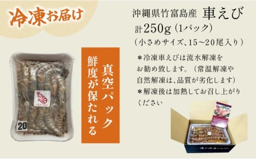車えび 竹富島産 真空パック（冷凍） 250g