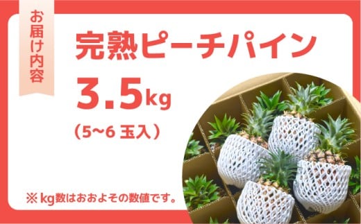 ☆新感覚の味わい☆桃のような芳醇な香りのする　『西表島産完熟ピーチパイン』 約3.5kg（5～6個入）