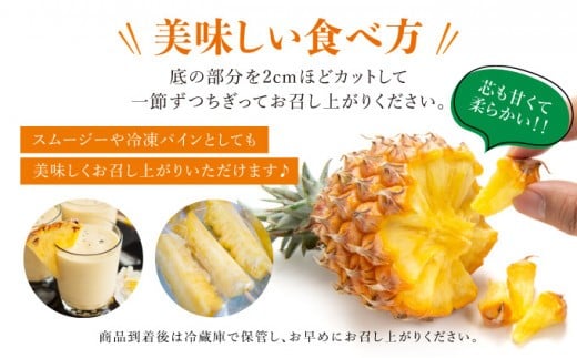 知名度NO.1！糖度が高く真っ黄色な新感覚パイン☆　ちぎって食べるスナックパイン4kg（4～10玉）
