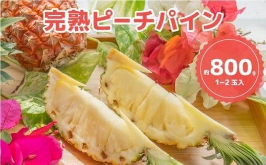 人気No.1　『初ピーチの方に大好評!!』☆新感覚の味わい!!☆桃のような甘～い香りのする芳醇なパイナップル！ 約800g（1～2個入）