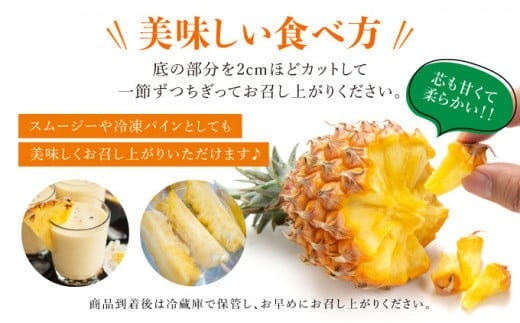 知名度NO.1！糖度が高く真っ黄色な新感覚パイン☆　ちぎって食べるスナックパイン2kg（2～4玉）