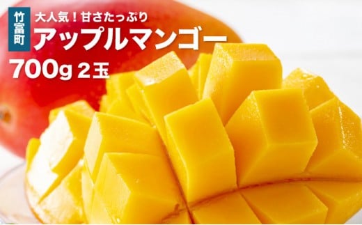 2026年 先行予約 アップルマンゴー 約700g 2玉 西表島ひらい農園 マンゴー 果物 フルーツ