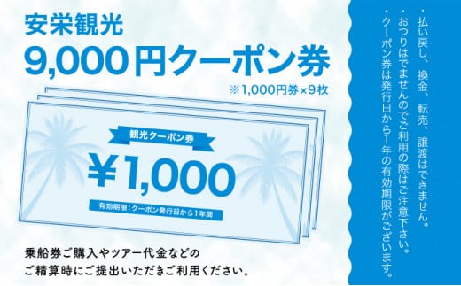 安栄観光 9,000円クーポン券