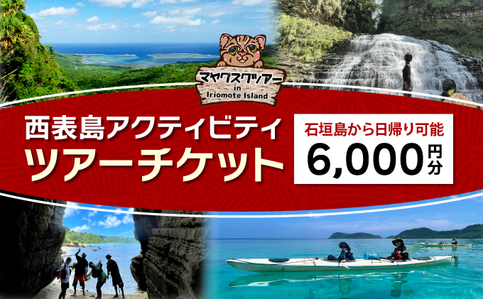 旅行券 沖縄 チケット 西表島 アクティビティ ツアーチケット 6,000円 旅行クーポン 旅行 体験 観光 クーポン