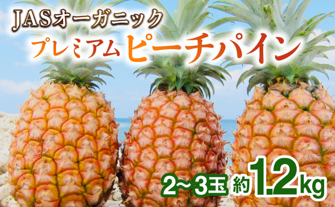 【JASオーガニック】プレミアムピーチパイン 約1.2kg 2～3玉