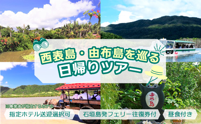 西表島・由布島を巡る日帰りツアー　 〜マングローブ遊覧＋水牛車＋由布島たっぷり90分＜石垣島発着／半日／昼食／送迎＞【 旅行 体験チケット観光 大自然 体験ツアー 観光 沖縄 アクティビティ 水牛 牛車 】