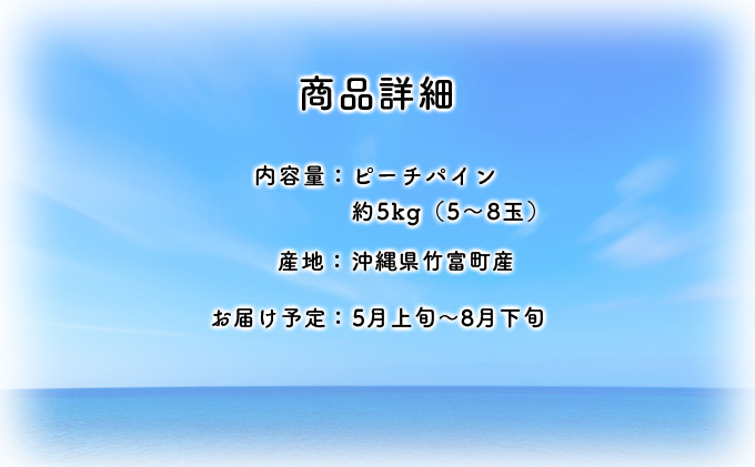 2025年 先行予約 ピーチパイン 約5kg 5〜8玉 農園ファイミール 完熟 果物 フルーツ