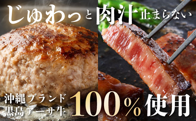 ハンバーグ 牛肉 黒島 アーサ牛 150g×8個 サーロイン 150g×2 アーサ 250g セット 