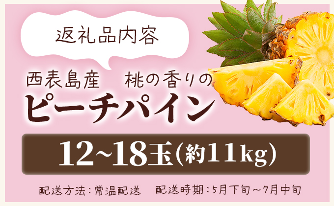 2026年 先行予約 ピーチパイン 約11kg (12～18玉) 桃の香り ますみ農園 パイン 果物 フルーツ