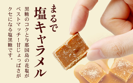 与那国島 塩黒糖（100g）×3袋 A005｜沖縄県 与那国町 塩 海塩 黒糖 スィーツ