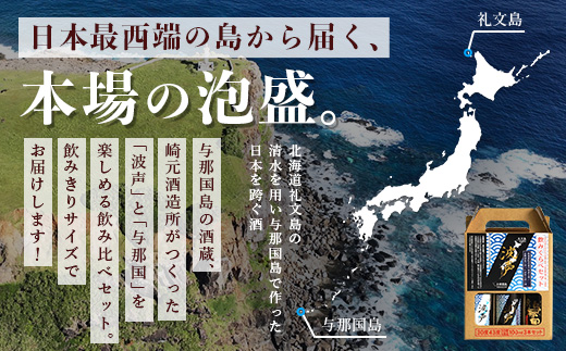 波声・与那国飲み比べセット (波声30度/43度・与那国30度) 各100ml ≪3本セット≫ E0057 │ 沖縄県 与那国町 与那国島 日本最西端 泡盛 酒 地酒 島酒 30度 43度 100ml 崎元酒造所 父の日 敬老の日 お中元 お歳暮 ギフト プレゼント 誕生日 記念 贈答 贈物