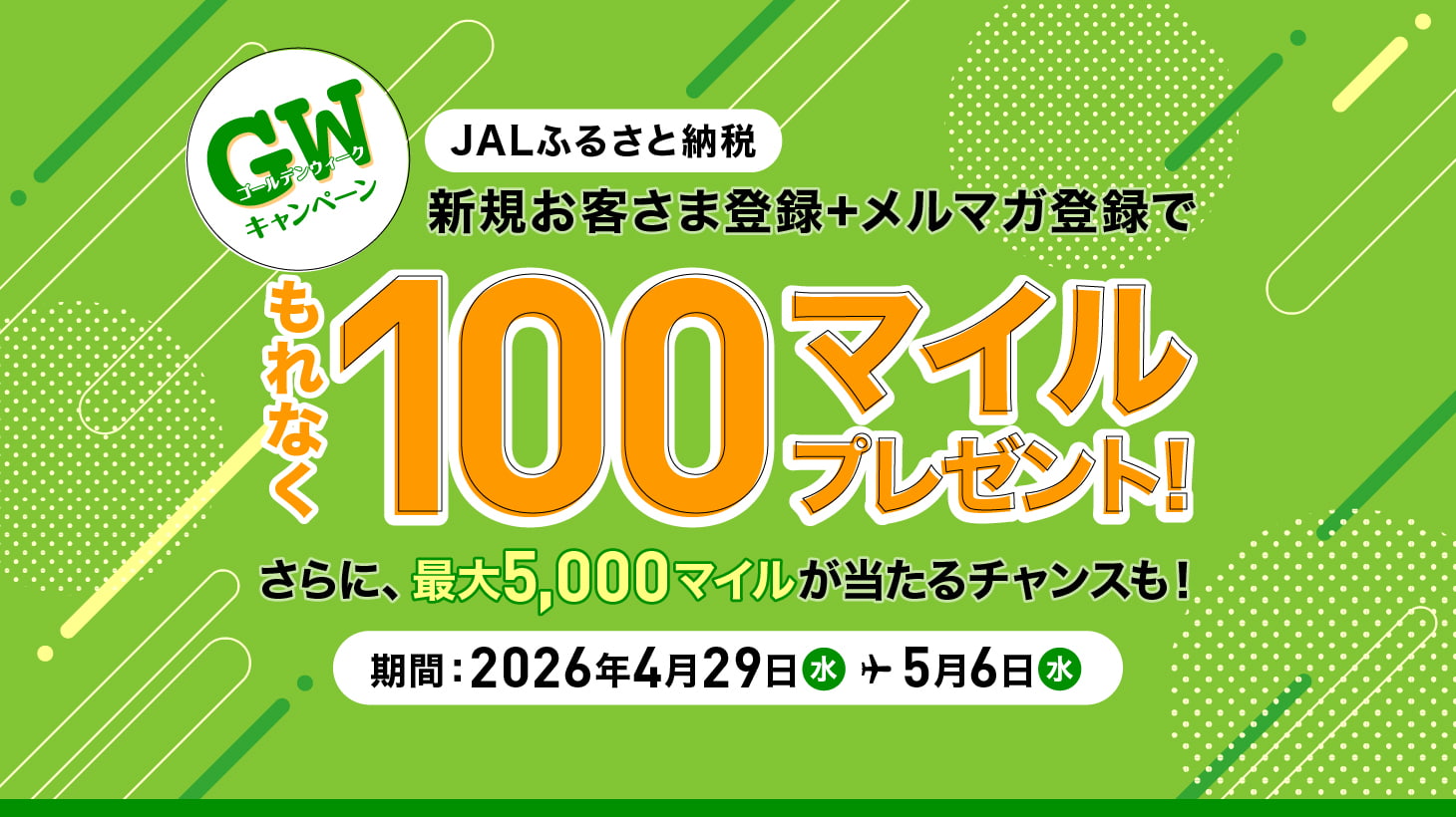 GW新規会員登録キャンペーン