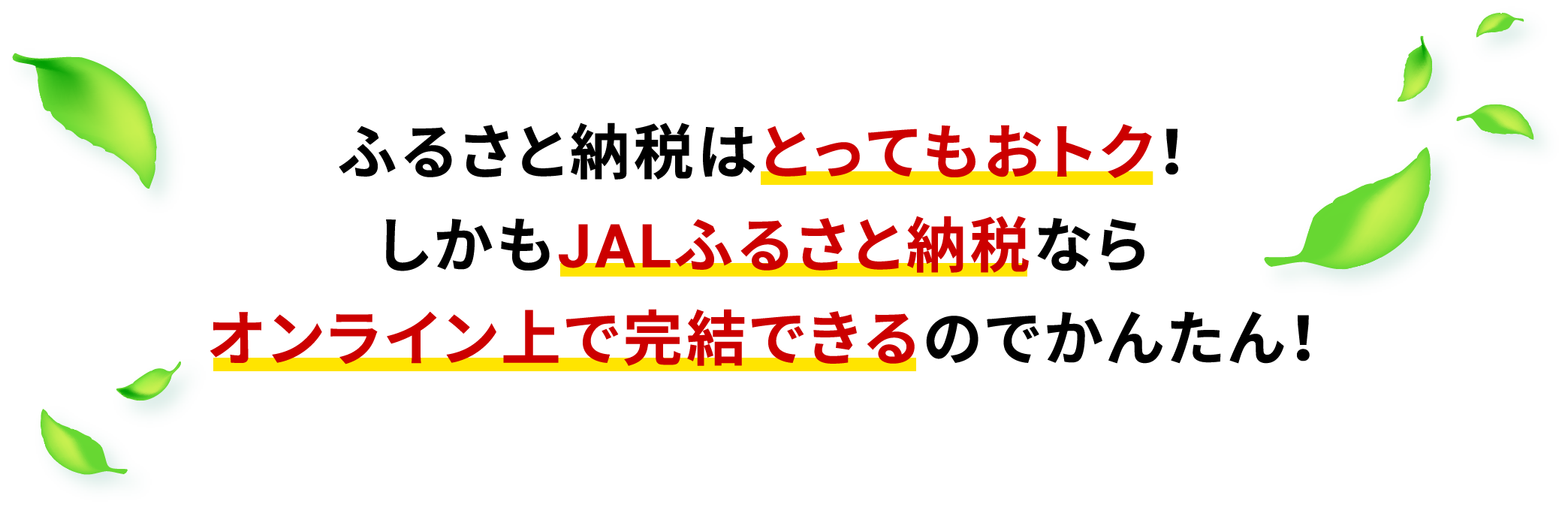 ふるさと納税はとってもおトク！しかもJALならオンライン上で完結できるのでかんたん！