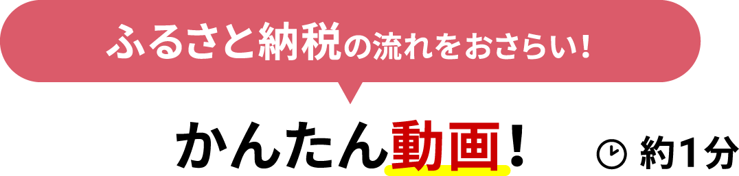 ふるさと納税の流れをおさらい！ かんたん動画！ 約1分