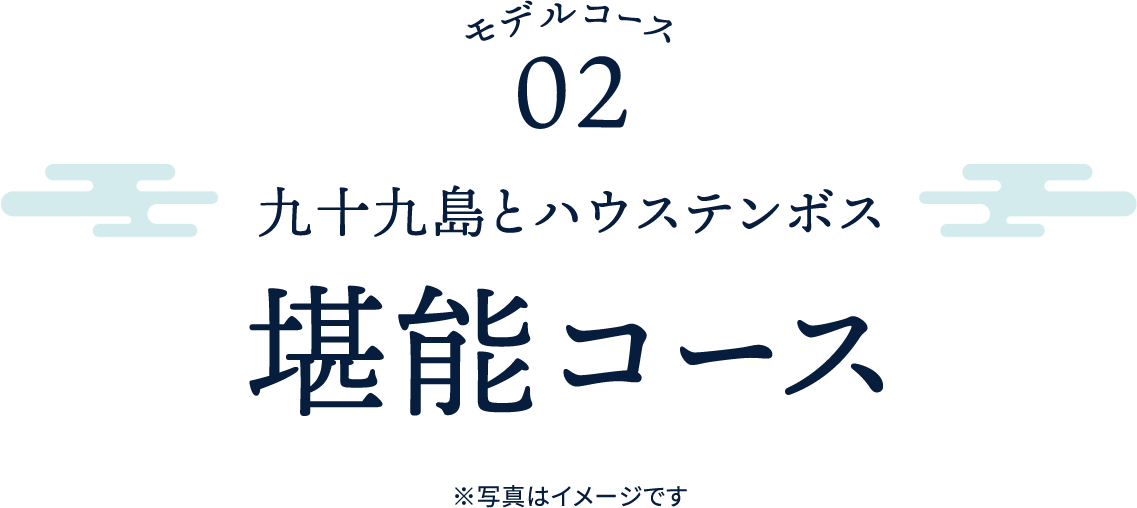 モデルコース02 九十九島とハウステンボス堪能コース ※写真はイメージです