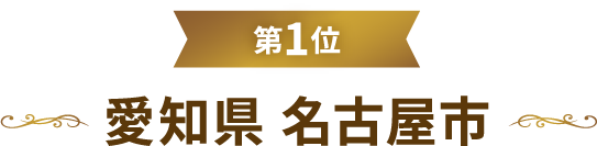 第1位愛知県名古屋市