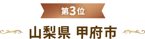 第3位山梨県 甲府市